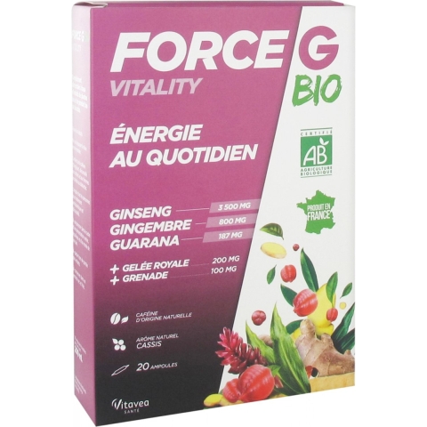 Nutrisanté Force G Vitality Bio | 20 ampullen
