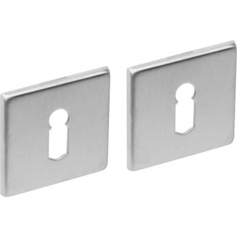 Intersteel | Rozet sleutelgat | Vierkant | Plat | RVS Geborsteld
