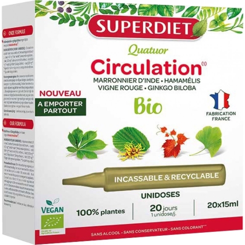 Superdiet Quatuor Bloedsomloop Bio | 20 x 15 ml
