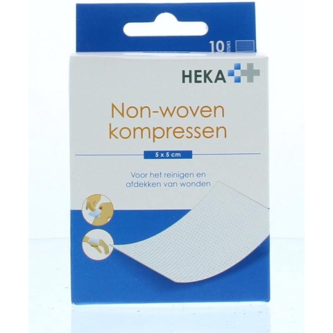 Heka Non-Woven Kompressen 5 x 5 cm | 10 stuks