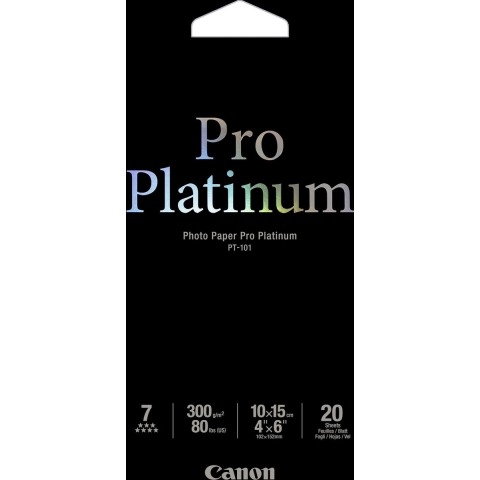Canon PT-101 Pro Platinum Photo Paper 300G/M2 4x6 20vel