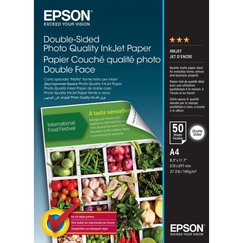 Epson Double-Sided Photo Quality InkJet Paper A4 50 vel140g