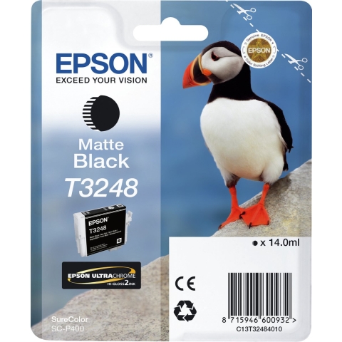 Epson T3248 Inktcartridge mat zwart 14.0ml