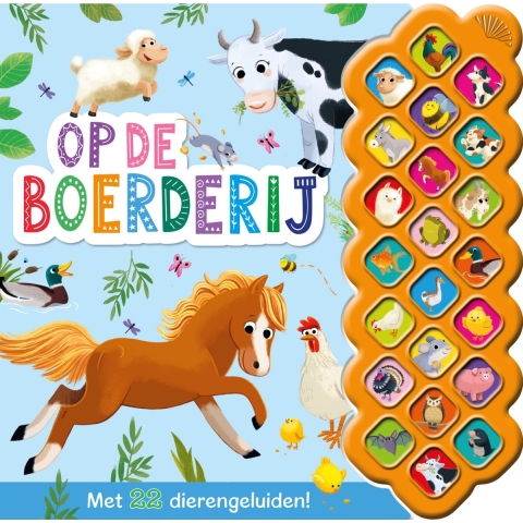 Op de boerderij - 22-geluidenboek (Hardback)