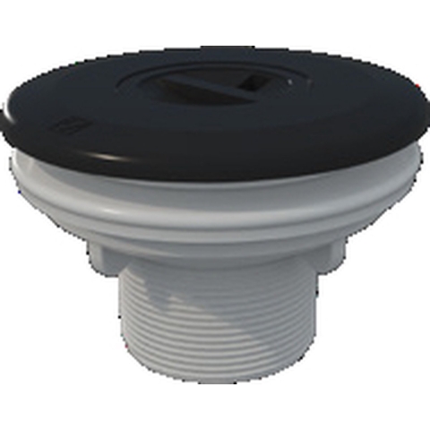 AstralPool Stofzuigaansluiting ABS 2" x 50mm - paneel / prefab Antraciet - Astralpool