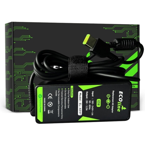EcoLine - Oplader / AC Adapter - Geschikt voor Lenovo B50 G50 G50-30 G50-45 G50-70 G50-80 G500 G500s G505 G700 G710 Z50-70 - 20V 3.25A 65W