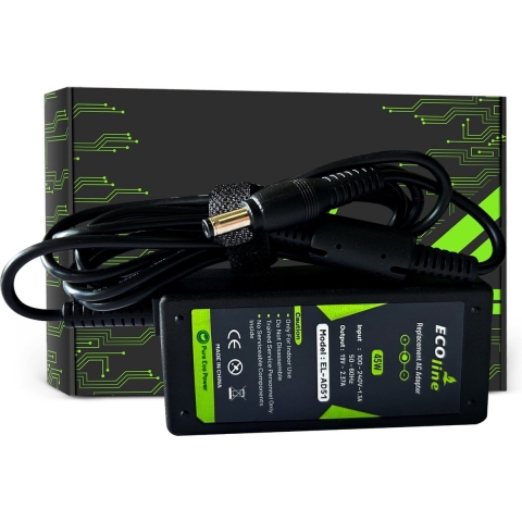 EcoLine - Oplader / AC Adapter - Geschikt voor de Toshiba Satellite C50D C75D C670D C870D U940 U945 Portege Z830 Z930 - 19V 2.37A 45W