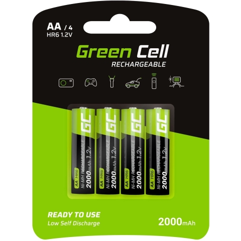 4x batterijen AA HR6 2000mAh
