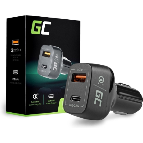 Auto Oplader USB-C Power Delivery + USB Quick Charge 3.0