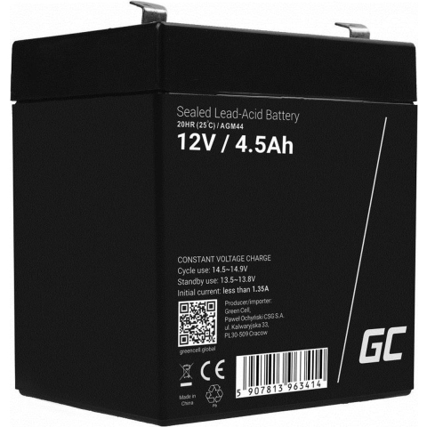 AGM VRLA 12V 4.5Ah accu onderhoudsvrij