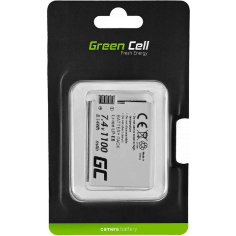 Batterij LP-E8   Canon EOS Rebel T2i, T3i, T4i, T5i, EOS 600D, 550D, 650D, 700D, Kiss X5, X4, X6 7.4V 1100mAh