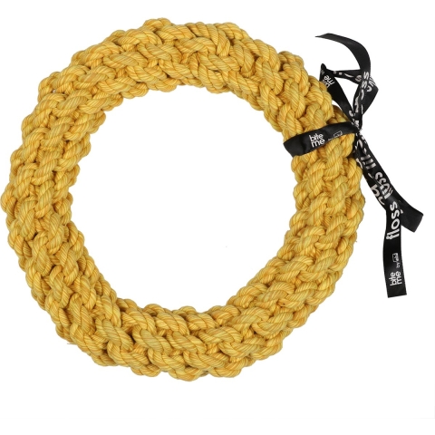 EBI Bite Me flos gevlochten ring Da-Chain Geel 28 cm