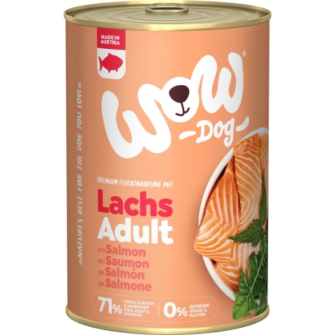 WOW Graanvrij natvoer Adult Zalm 6 x 400 gram