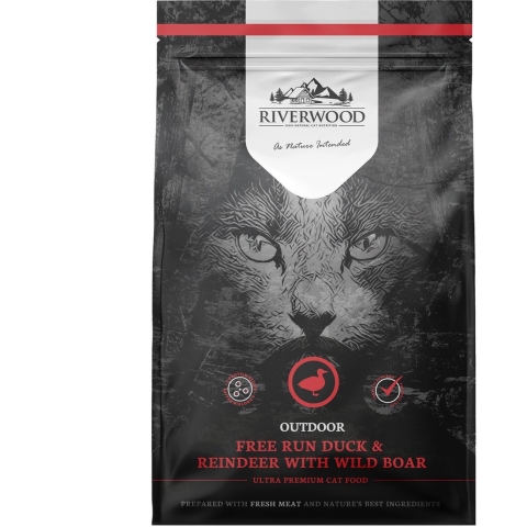 Riverwood Cat Outdoor Duck, Reindeer with Wild Boar 2 kg