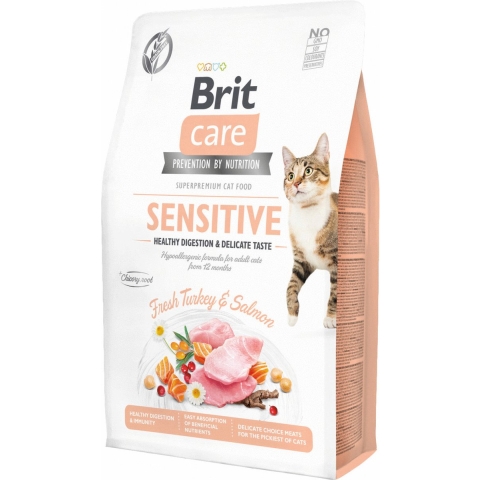 Brit Care Cat Grainfree Adult Sensitive Fresh Turkey&Salmon 2 kg