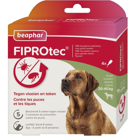 Beaphar Fiprotec 20-40 kg 3 pipetten