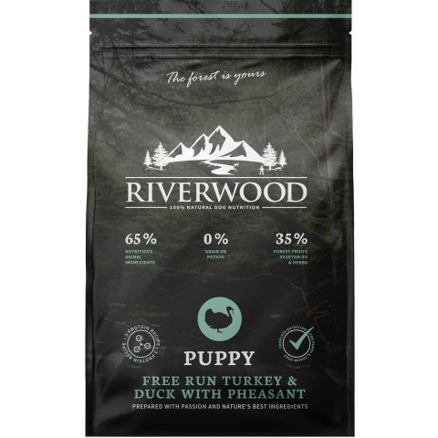 Riverwood Puppy Pakket Turkey, Duck with Pheasant 2 kg