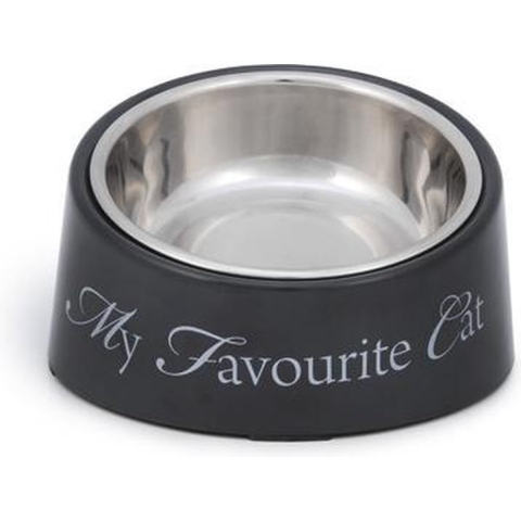 DESIGNED BY LOTTE MELAMINE EETBAK MY FAVOURITE CAT GRIJS