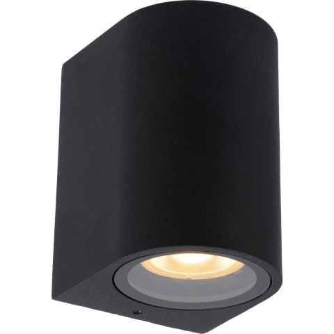 Lucide Zaro 1 Wandlamp Buiten IP44 Rond Zwart