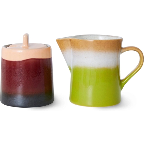 HKliving 70's Ceramic Melk En Suiker Set Foreland
