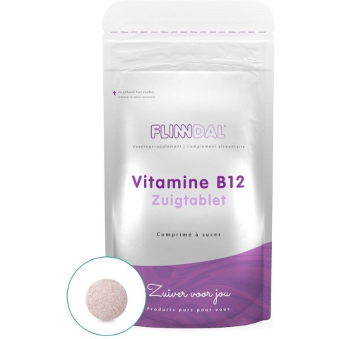 Vitamine B12 Zuigtablet 90 zuigtabletten met herhaalgemak - 90 Tabletten - Flinndal