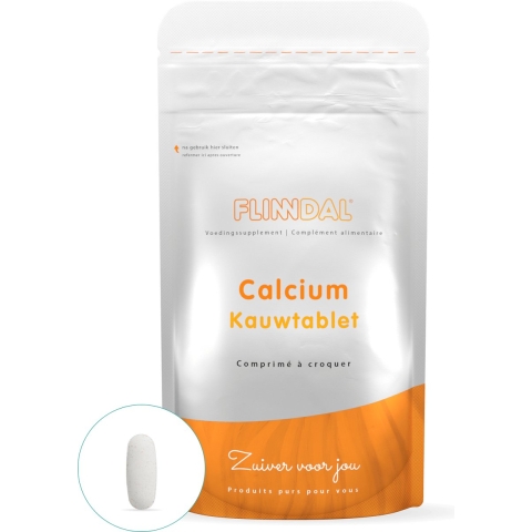 Calcium Kauwtablet 90 kauwtabletten met herhaalgemak - 90 Tabletten - Flinndal