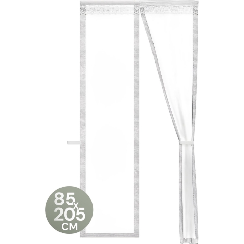 O'DADDY Deurgordijn Deluxe FIBER - Magnetisch Vliegengordijn - Voor Nieuwbouw en Standaard Deuren - Eenvoudige Installatie - Witte Hor - 85x205 cm