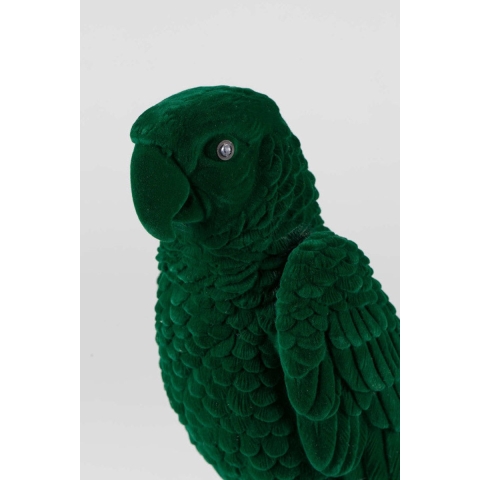Bold Monkey Papagaailamp - LED - Fluweel&PVC - 17 x 19 x 33cm - Groen