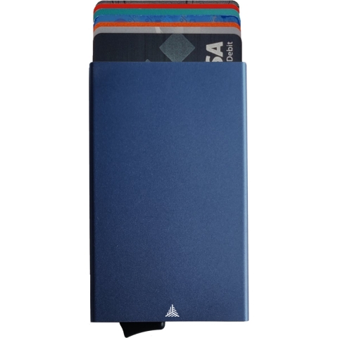 The Verge® - Pasjeshouder Uitschuifbaar - Kaarthouder - Pasjeshouder Mannen&Vrouwen - RFID Creditcardhouder - Pashouder - 6 tot 8 pasjes - Blauw - Cadeau Man&Vrouw
