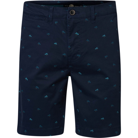 Petrol Industries - Heren All-over Print Chino Short Enigma - Blauw - Maat XXL