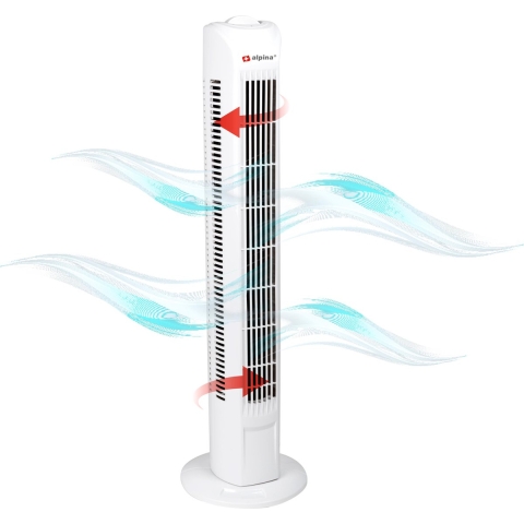 Alpina Torenventilator - 45 Watt - 78 cm - Oscillerend - Wit