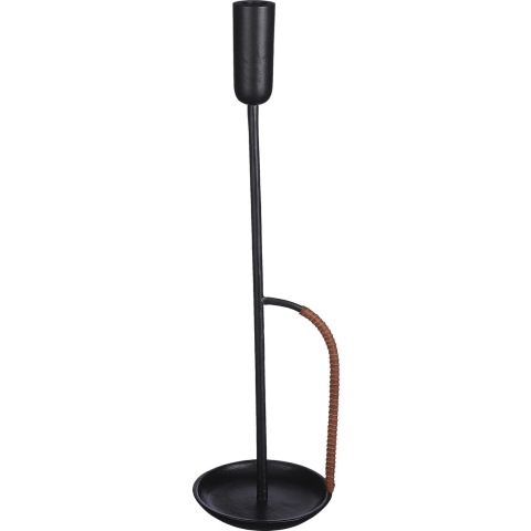 Casa Vivante Turi Kandelaar - H48,5 xØ13,5 cm - Aluminium - Zwart