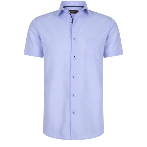 Cappuccino Short Sleeve Overhemd Licht Blauw Maat L