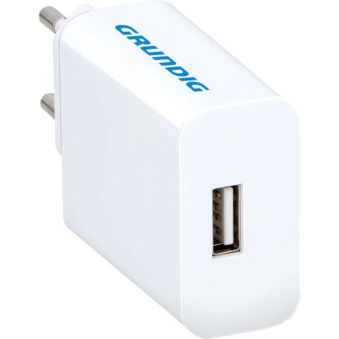 Grundig Oplader met USB-A Poort - QC3.0 Snellader - Compatibel met iPhone en Android - Kunststof - Wit