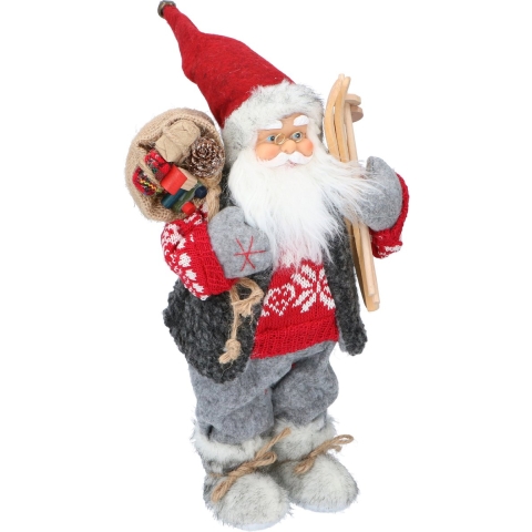 Christmas Gifts Kerstman Pop - Kerst Beeldje 30CM - met Traditionele Kledij - Kerstversiering