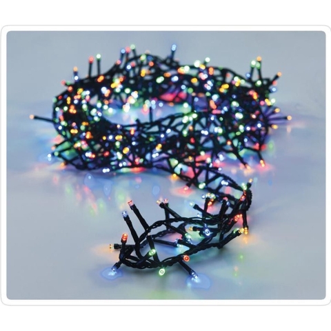Microcluster Kerstboomverlichting- 1000 led - 20m - multicolor - Timer - Lichtfuncties - Geheugen - Buiten -Binnen