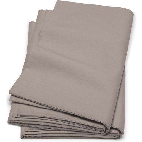 Cinderella - Kussenslopen met rits - Flanel - 40x80 cm - Taupe - 2 stuks