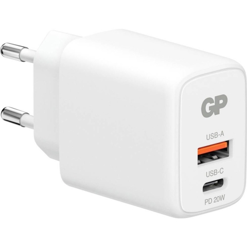 GP WM2B USB-oplader 20 W Binnen Uitgangsstroom (max.) 3000 mA Aantal uitgangen: 2 x 1x USB-A, 1x USB-C