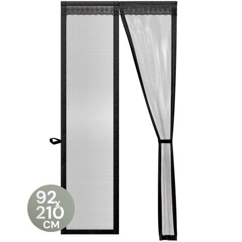 O'DADDY Deurgordijn Deluxe FIBER - Magnetisch Vliegengordijn - Voor Nieuwbouw en Standaard Deuren - Eenvoudige Installatie - Zwarte Hor - 92x210 cm