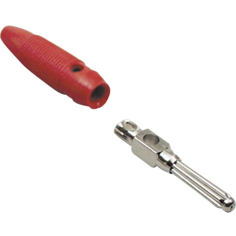 TRU COMPONENTS Pluimstekker Stekker, recht Stift-Ø: 4 mm Rood 100 stuk(s)