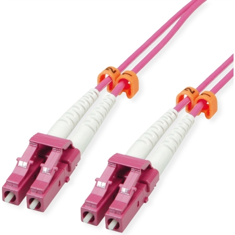 VALUE F.O. Kabel 50/125µm OM4, LC/LC, low-Loss connector , violet, 5 m