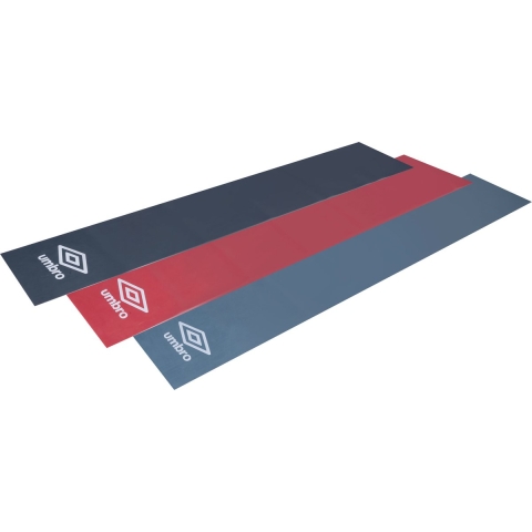 Umbro Weerstandsbanden Set 3 Stuks - Multifunctioneel Fitness Elastiek - 3 Weerstandsniveaus 4,5KG, 6,75KG en 9KG - Duurzame Bootybands - Resistance Band - Zwart/Rood/Blauw