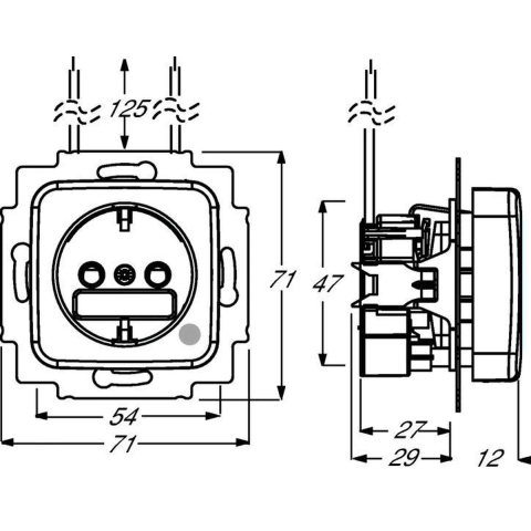 ABB 2CKA002013A5281 Apparaatinzetstuk IP20 Zuiver wit (RAL 9010), Wit