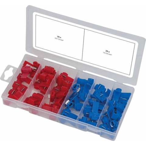 KS Tools 970.0570 Aftakconnector - Rood, Blauw 50 onderdelen