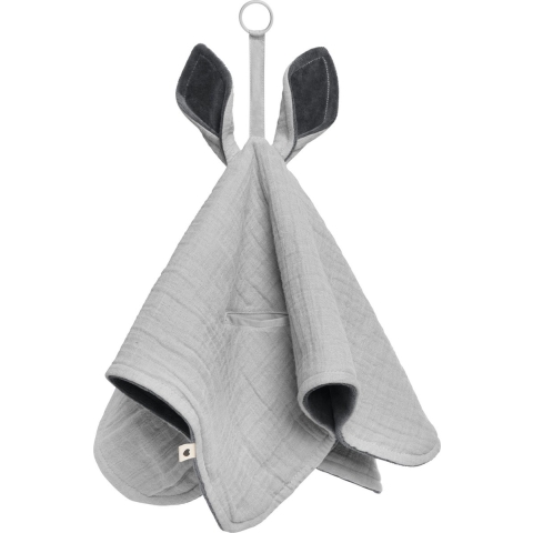 BIBS Knuffeldoekjes - 40x40 cm - Kangoeroe - Cloud/Iron - BIBS - OneSize - Knuffeldoekjes