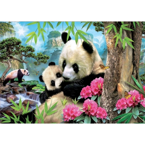Educa Puzzel - 1000 Bakstenen - Morning Panda - Educa - OneSize - Puzzel