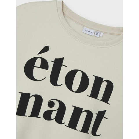 Name It Sweatshirt - NkfOriana - Birch - Name It - 7-8 jaar (122-128) - Sweatshirt
