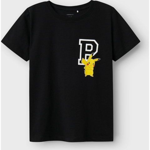 Name It T-Shirt - Noos - NkmDex Pokémon - Zwart m. Pikachu - Name It - 9-10 jaar (134-140) - T-Shirt