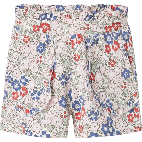 Name It Shorts - Modaal - NmfHaile - Bright White m. Bloemen - Name It - 2 jaar (92) - Shorts