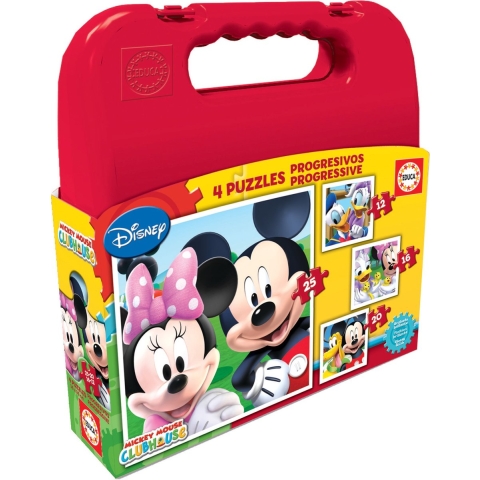 Educa Puzzel - 4 Diverse - Mickey Mouse Clubhuis - Educa - OneSize - Puzzel